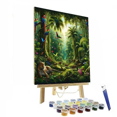 Tropical Jungle Paradise Paint By Numbers Art