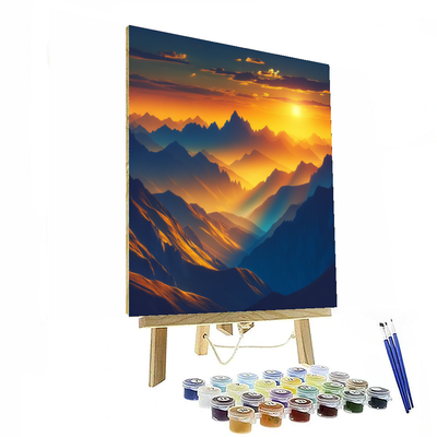 Breathtaking Mountain View Painting By Numbers Kit