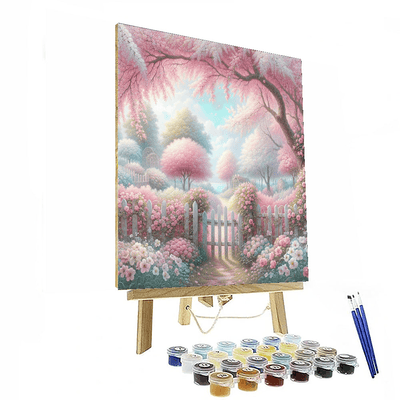 Fairy Tale Cottage Garden Number Painting