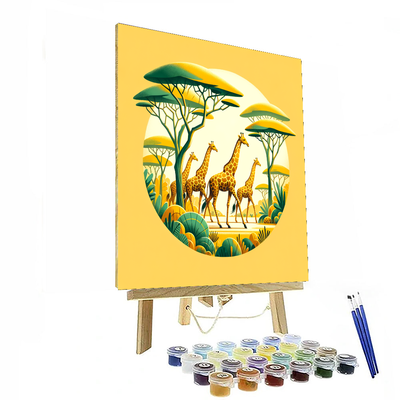 Giraffe Serenade Numbered Painting Kits