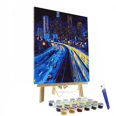 David Hockney Inspired Illuminated Nightscape Vision  Painting By Numbers Kit