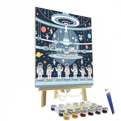 Space Station Exploration Painting By Numbers Kit