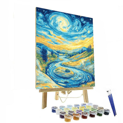 Salvador Dali Inspired Rivers Of Dreams  Numbered Painting Kits