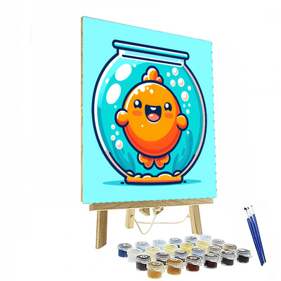 Glittery Goldfish Painting By Numbers Kit