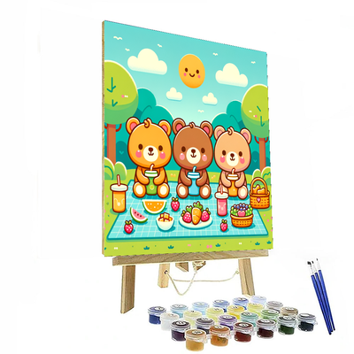 Cuddly Bear Picnic Paint By Number