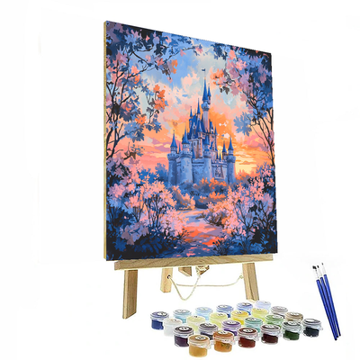 Cinderella's Dream Castle - Disney Inspired Number Painting