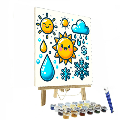 Cheerful Weather Patterns Paint By Numbers Art