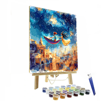 Aladdin's Magic Carpet Adventure Decor - Disney Inspired Paint By Numbers Art