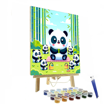 Magical Panda Picnic Numbered Painting Kits