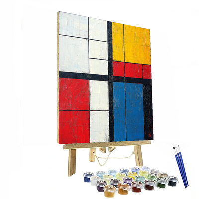 Piet Mondrian Inspired Harmony In City Lines  Paint By Color