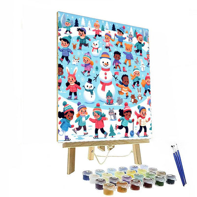 Winter Fun And Games Numbered Painting Kits