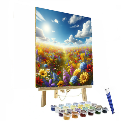 Sunny Flower Meadow Paint By Numbers Art