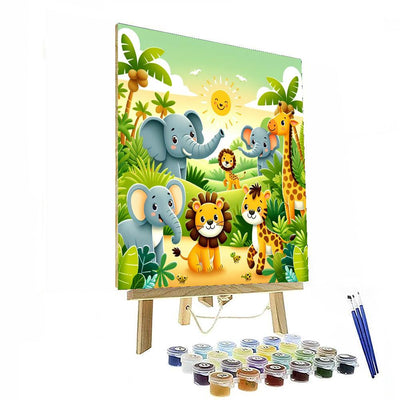 Whimsical Safari Adventure Painting By Numbers Kit