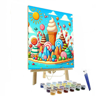 Whimsical Ice Cream Island Paint By Number