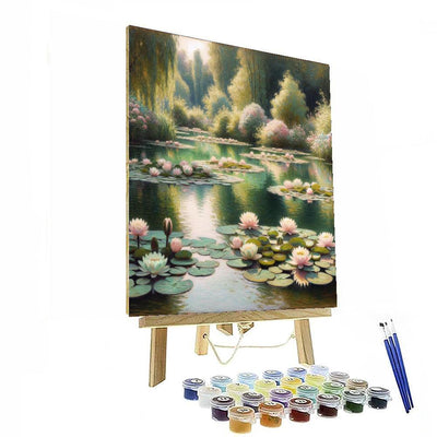 Tranquil Water Lily Reflection Paint By Number