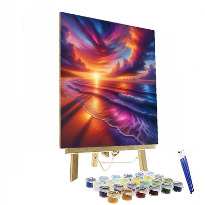 Radiant Beach Sunset Numbered Painting Kits