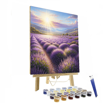 Sunkissed Lavender Hills Paint By Number