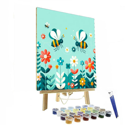 Friendly Bees DIY Paint By Numbers