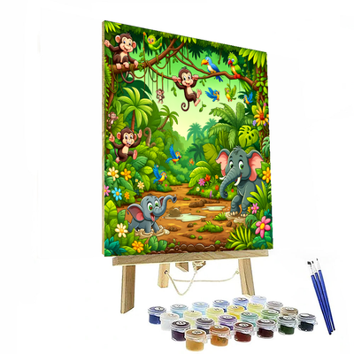 Playful Jungle Friends Paint By Number