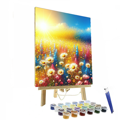 Sunny Field Of Daisies Painting By Numbers Kit