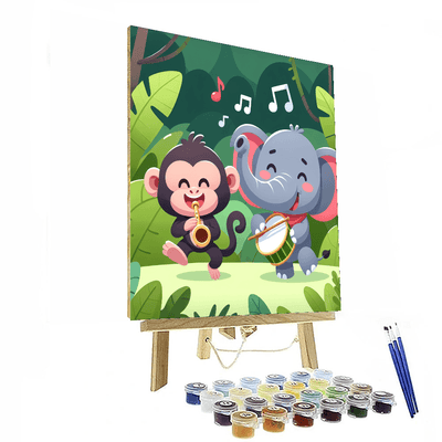 Musical Jungle Band Painting Number Kit