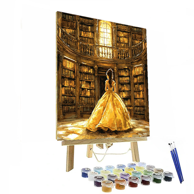 Beauty And The Beast Belle's Library - Disney Inspired Painting Number Kit