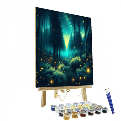 Mystical Forest Night Number Painting