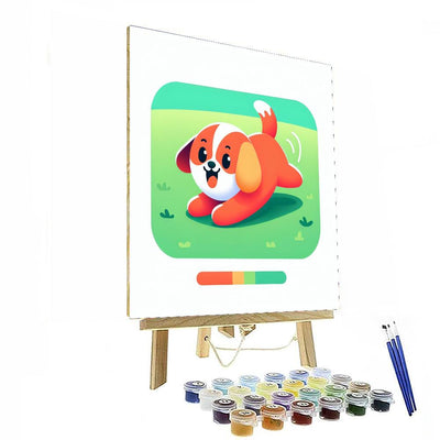 Energetic Puppy Number Painting