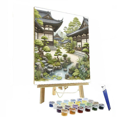 Serene Japanese Courtyard Paint By Number