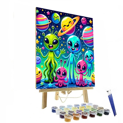 Adventure With Friendly Aliens Paint By Numbers Kits