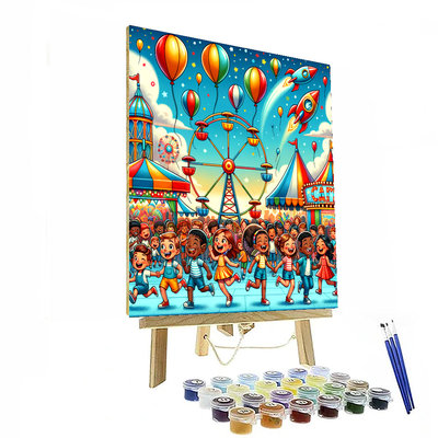 Charming Carnival Scene Paint By Numbers Kits