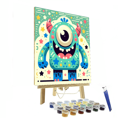 Funny Monster Paint By Numbers Art