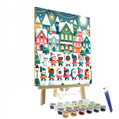 Magical Christmas Village Paint By Number