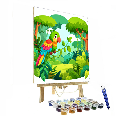 Jungle Safari Exploration Paint By Numbers Art