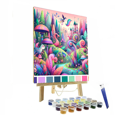 Whimsical Fairy Tale Landscape Numbered Painting Kits