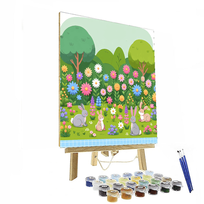 Peaceful Garden Stroll Number Painting