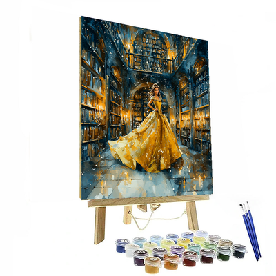 Beauty And The Beast's Belle's Library - Disney Inspired Number Painting