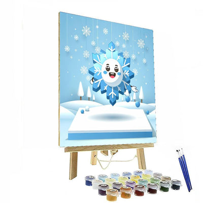 Jolly Snowflake Number Painting