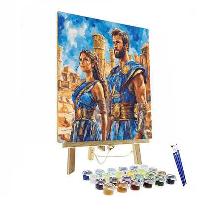 Hercules And Megara's Adventure - Disney Inspired Painting By Numbers Kit