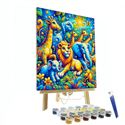 Funky Wildlife Extravaganza Paint By Numbers Kits