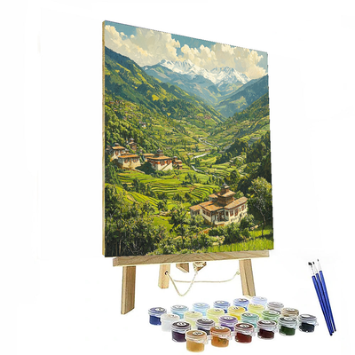 Bhutan's Paro Valley Paint By Numbers Kits