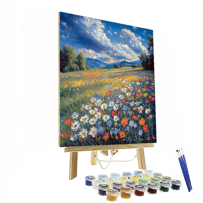 Claude Monet Inspired Colorful Meadows  Numbered Painting Kits