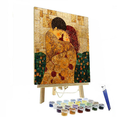 Gustav Klimt Inspired Golden Embrace  Paint By Numbers Kits