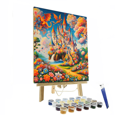 Whimsical Enchanted Castle Number Painting