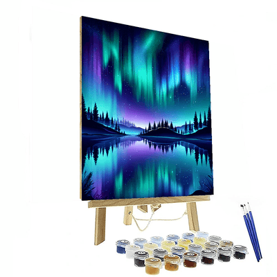 Radiant Aurora Borealis Painting By Numbers Kit