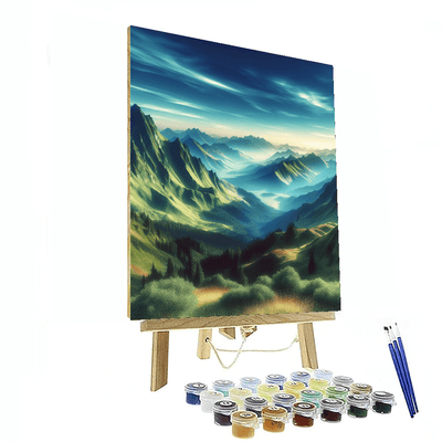 Distant Mountainside Reverie Numbered Painting Kits