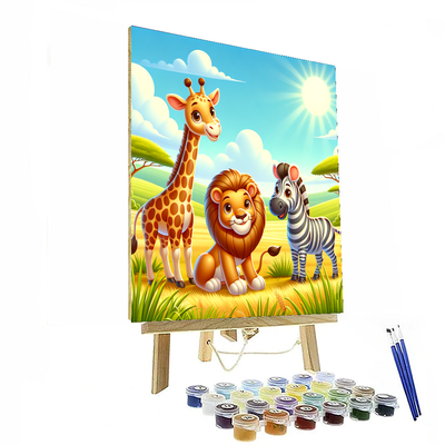 Safari Surprise Paint By Numbers Art