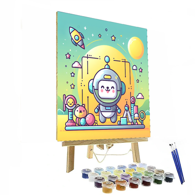 Merry Robot Pet Paint By Numbers Kits