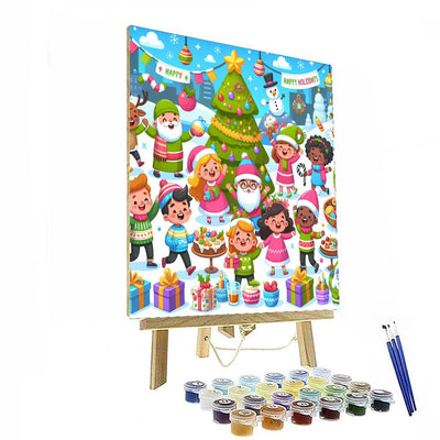 Whimsical Holiday Joys Paint By Numbers Kits