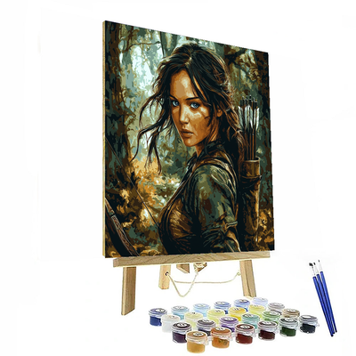 Jennifer Lawrence: The Fearless Flame Of Katniss Everdeen Paint By Numbers Kits